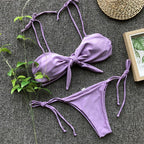 Summer Cute Vintage Women's Swimsuit Bikini Split Swimwear Women's Swimwear Women's 2-piece Beachwear Loose Bikini Fashion  Retro Bikini  Fashion Beachwear Summer Spa Beach Surf Sport Stevvex
