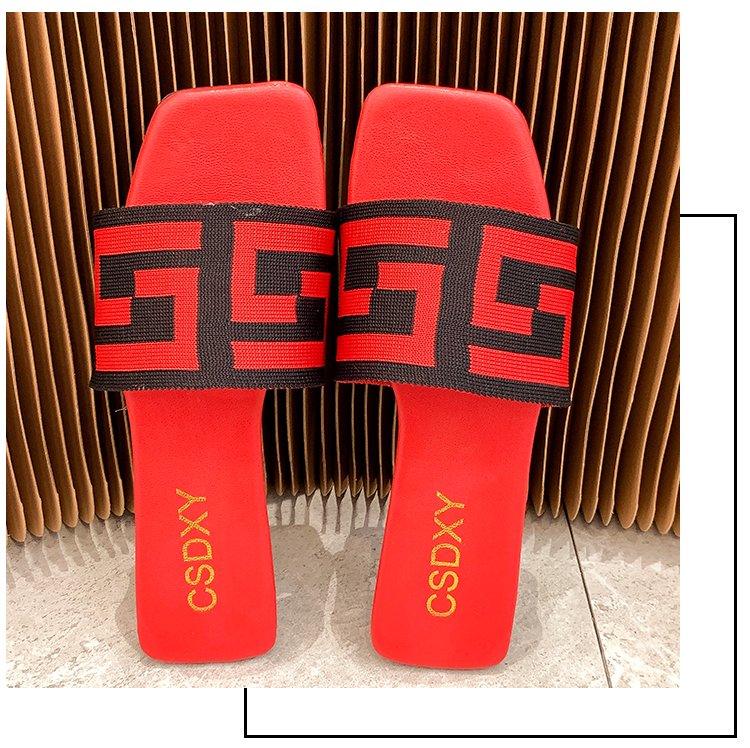 Summer Design Women Slippers Fashion Flat Heels Sildes Shoes Women's Flat Sandals Strap Slide Sandals Open Toe Comfortable Soft Luxury Slide Sandals Simple Cotton Fabric Straps Open Toe Flat Sandal For Womens Stevvex