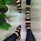 Summer Elastic Womens Sandals Solid Colorful Beach Soft Modern Stylish Women Sandals Stevvex