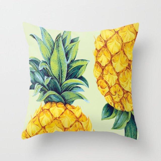 Summer Fashion Fresh Yellow Cute Pillows Case Geometry Yellow Pillow Case Cushion Cover Polyester Pillowcase Floral Cushion Case Modern Decorative Pillows For Bed Sofa Couch 45x45CM Stevvex