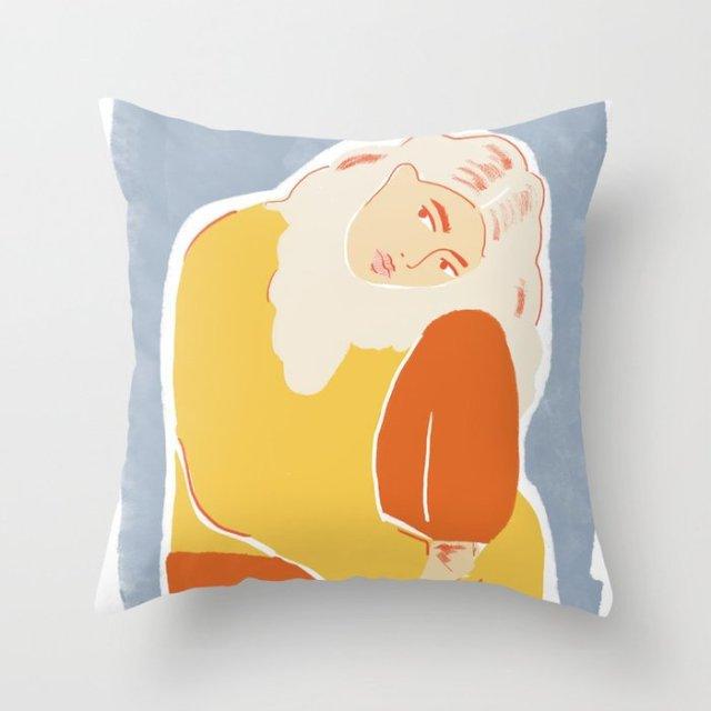 Summer Fashion Fresh Yellow Cute Pillows Case Geometry Yellow Pillow Case Cushion Cover Polyester Pillowcase Floral Cushion Case Modern Decorative Pillows For Bed Sofa Couch 45x45CM Stevvex