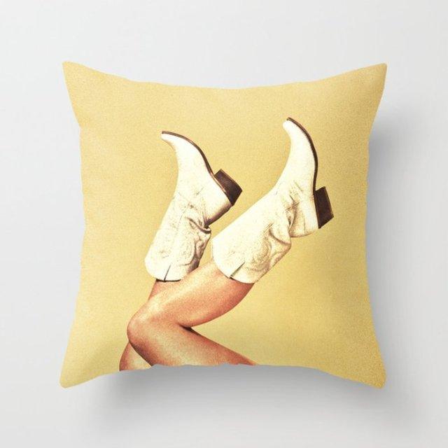 Summer Fashion Fresh Yellow Cute Pillows Case Geometry Yellow Pillow Case Cushion Cover Polyester Pillowcase Floral Cushion Case Modern Decorative Pillows For Bed Sofa Couch 45x45CM Stevvex