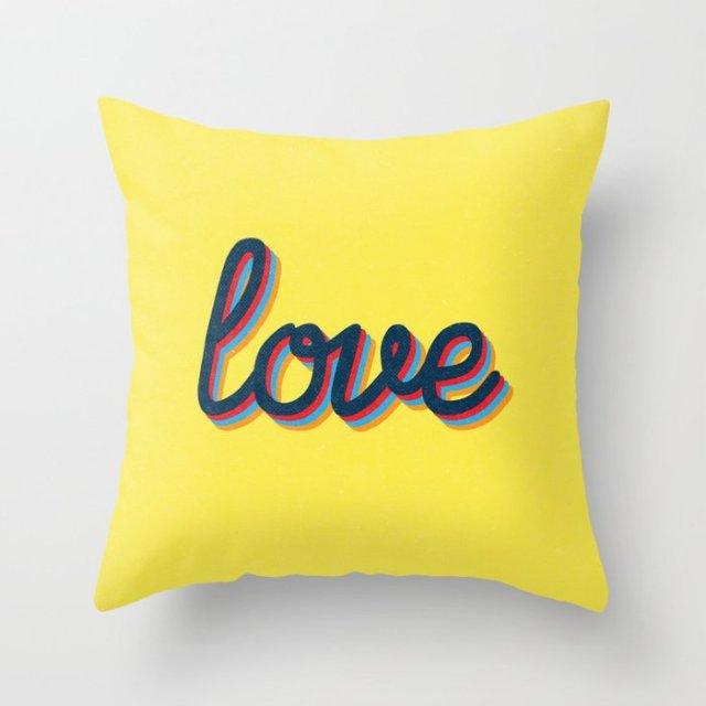 Summer Fashion Fresh Yellow Cute Pillows Case Geometry Yellow Pillow Case Cushion Cover Polyester Pillowcase Floral Cushion Case Modern Decorative Pillows For Bed Sofa Couch 45x45CM Stevvex