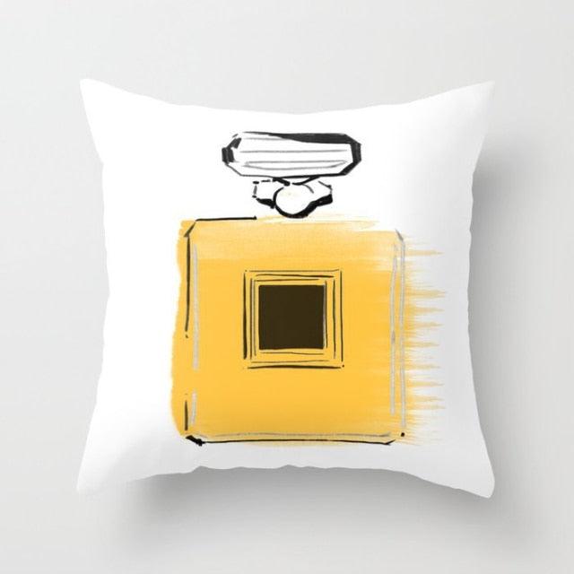 Summer Fashion Fresh Yellow Cute Pillows Case Geometry Yellow Pillow Case Cushion Cover Polyester Pillowcase Floral Cushion Case Modern Decorative Pillows For Bed Sofa Couch 45x45CM Stevvex