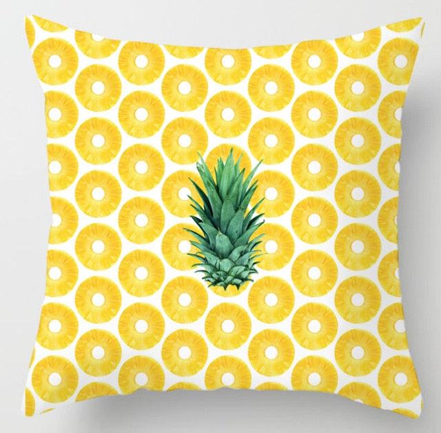 Summer Fashion Fresh Yellow Cute Pillows Case Geometry Yellow Pillow Case Cushion Cover Polyester Pillowcase Floral Cushion Case Modern Decorative Pillows For Bed Sofa Couch 45x45CM Stevvex