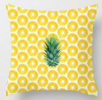 Summer Fashion Fresh Yellow Cute Pillows Case Geometry Yellow Pillow Case Cushion Cover Polyester Pillowcase Floral Cushion Case Modern Decorative Pillows For Bed Sofa Couch 45x45CM Stevvex