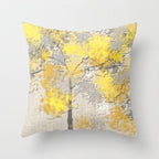Summer Fashion Fresh Yellow Cute Pillows Case Geometry Yellow Pillow Case Cushion Cover Polyester Pillowcase Floral Cushion Case Modern Decorative Pillows For Bed Sofa Couch 45x45CM Stevvex