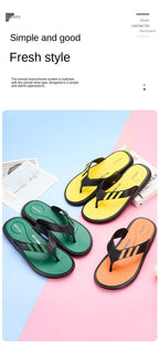 Summer Flip-flops Man Slippers Fashion Beach Shoes Men's Fashion Shoes Non-slip For Home And Sport Cushion Beach Slippers Thong Sandals Indoor And Outdoor Beach Flip Flop Stevvex