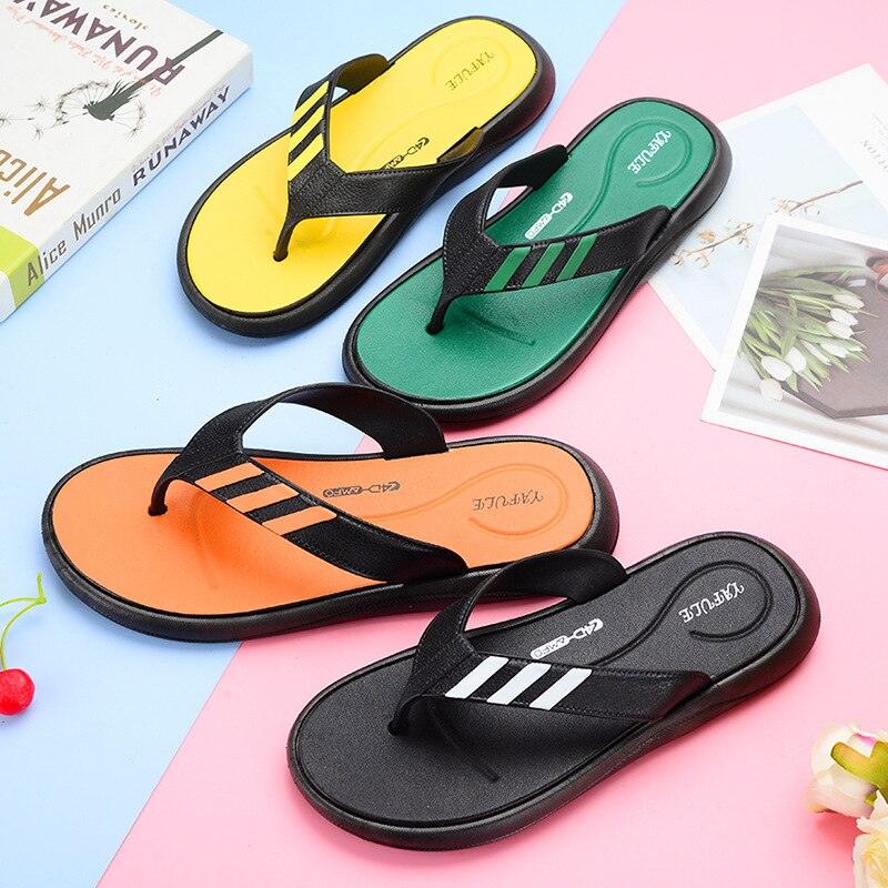 Summer Flip-flops Man Slippers Fashion Beach Shoes Men's Fashion Shoes Non-slip For Home And Sport Cushion Beach Slippers Thong Sandals Indoor And Outdoor Beach Flip Flop Stevvex