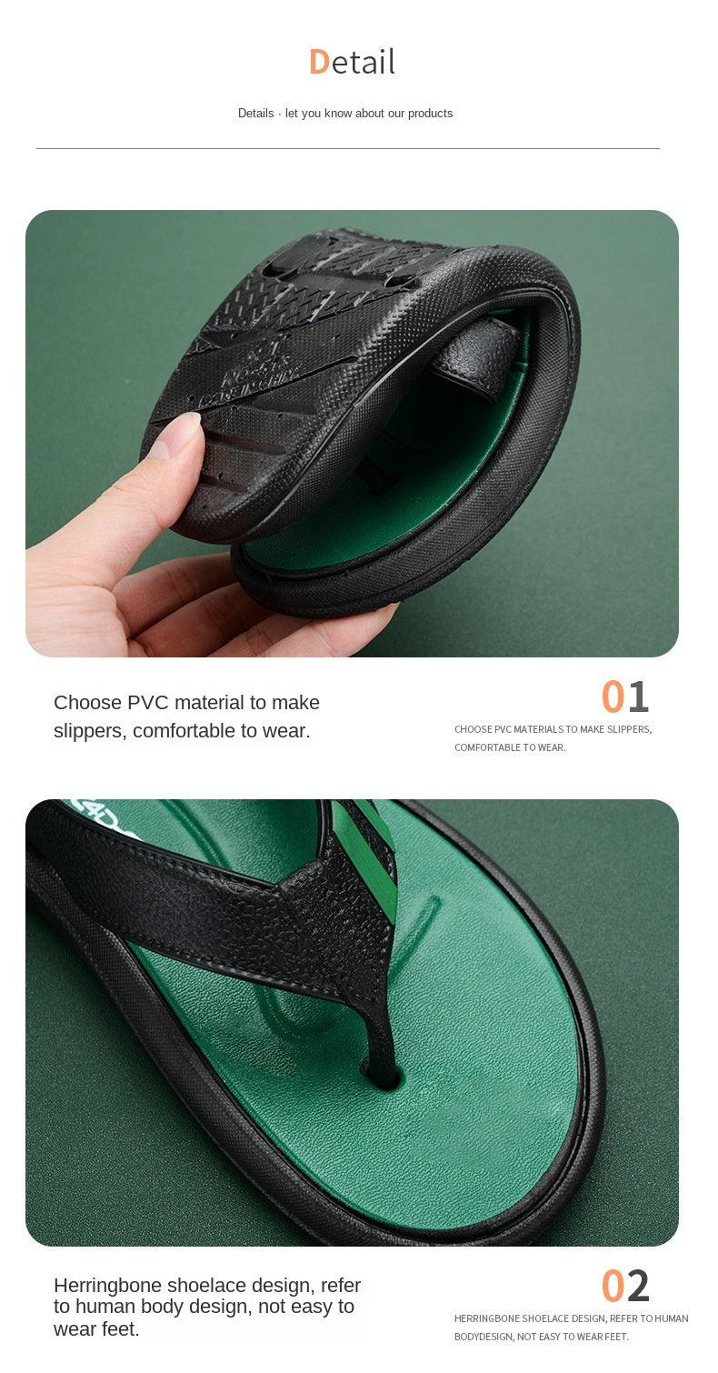Summer Flip-flops Man Slippers Fashion Beach Shoes Men's Fashion Shoes Non-slip For Home And Sport Cushion Beach Slippers Thong Sandals Indoor And Outdoor Beach Flip Flop Stevvex