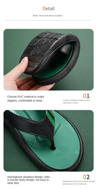Summer Flip-flops Man Slippers Fashion Beach Shoes Men's Fashion Shoes Non-slip For Home And Sport Cushion Beach Slippers Thong Sandals Indoor And Outdoor Beach Flip Flop Stevvex