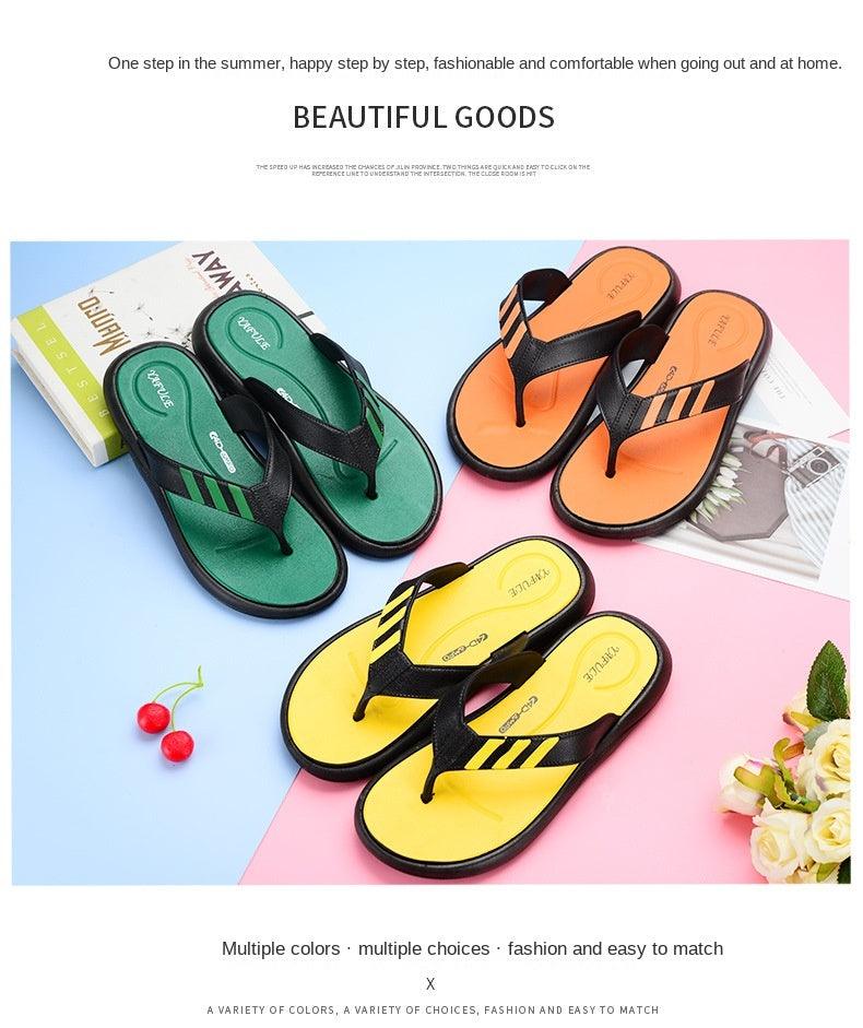 Summer Flip-flops Man Slippers Fashion Beach Shoes Men's Fashion Shoes Non-slip For Home And Sport Cushion Beach Slippers Thong Sandals Indoor And Outdoor Beach Flip Flop Stevvex