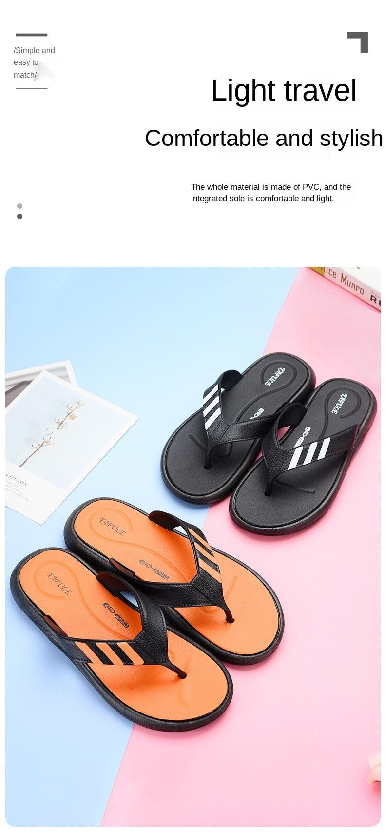 Summer Flip-flops Man Slippers Fashion Beach Shoes Men's Fashion Shoes Non-slip For Home And Sport Cushion Beach Slippers Thong Sandals Indoor And Outdoor Beach Flip Flop Stevvex
