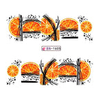 Summer Fruit Water Decals Kiwi Banana Strawberry Flower Alphabet Leaves Nail Art Stickers Wraps Slider Decorations 3D Fruit Nail Art Slices, Summer Fruit Slime Nail Supplies Nail Art Decorations Fruit Flakes Nail Accessories Stevvex
