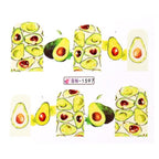 Summer Fruit Water Decals Kiwi Banana Strawberry Flower Alphabet Leaves Nail Art Stickers Wraps Slider Decorations 3D Fruit Nail Art Slices, Summer Fruit Slime Nail Supplies Nail Art Decorations Fruit Flakes Nail Accessories Stevvex