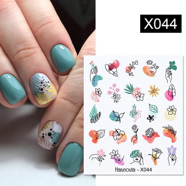 Summer Fruit Water Decals Kiwi Banana Strawberry Flower Alphabet Leaves Nail Art Stickers Wraps Slider Decorations 3D Fruit Nail Art Slices, Summer Fruit Slime Nail Supplies Nail Art Decorations Fruit Flakes Nail Accessories Stevvex