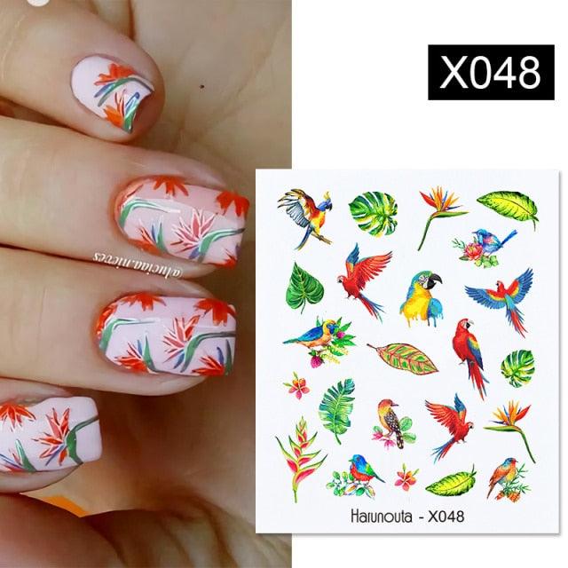 Summer Fruit Water Decals Kiwi Banana Strawberry Flower Alphabet Leaves Nail Art Stickers Wraps Slider Decorations 3D Fruit Nail Art Slices, Summer Fruit Slime Nail Supplies Nail Art Decorations Fruit Flakes Nail Accessories Stevvex