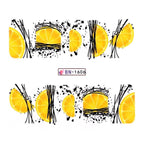 Summer Fruit Water Decals Kiwi Banana Strawberry Flower Alphabet Leaves Nail Art Stickers Wraps Slider Decorations 3D Fruit Nail Art Slices, Summer Fruit Slime Nail Supplies Nail Art Decorations Fruit Flakes Nail Accessories Stevvex