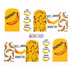 Summer Fruit Water Decals Kiwi Banana Strawberry Flower Alphabet Leaves Nail Art Stickers Wraps Slider Decorations 3D Fruit Nail Art Slices, Summer Fruit Slime Nail Supplies Nail Art Decorations Fruit Flakes Nail Accessories Stevvex