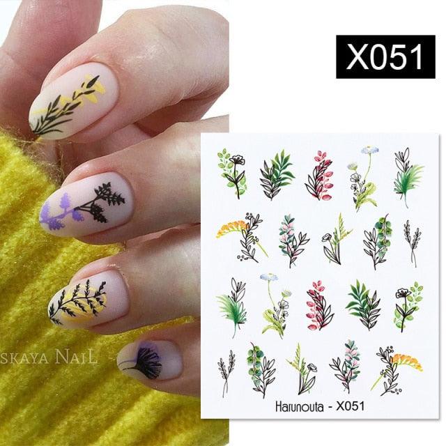 Summer Fruit Water Decals Kiwi Banana Strawberry Flower Alphabet Leaves Nail Art Stickers Wraps Slider Decorations 3D Fruit Nail Art Slices, Summer Fruit Slime Nail Supplies Nail Art Decorations Fruit Flakes Nail Accessories Stevvex