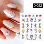 Summer Fruit Water Decals Kiwi Banana Strawberry Flower Alphabet Leaves Nail Art Stickers Wraps Slider Decorations 3D Fruit Nail Art Slices, Summer Fruit Slime Nail Supplies Nail Art Decorations Fruit Flakes Nail Accessories Stevvex