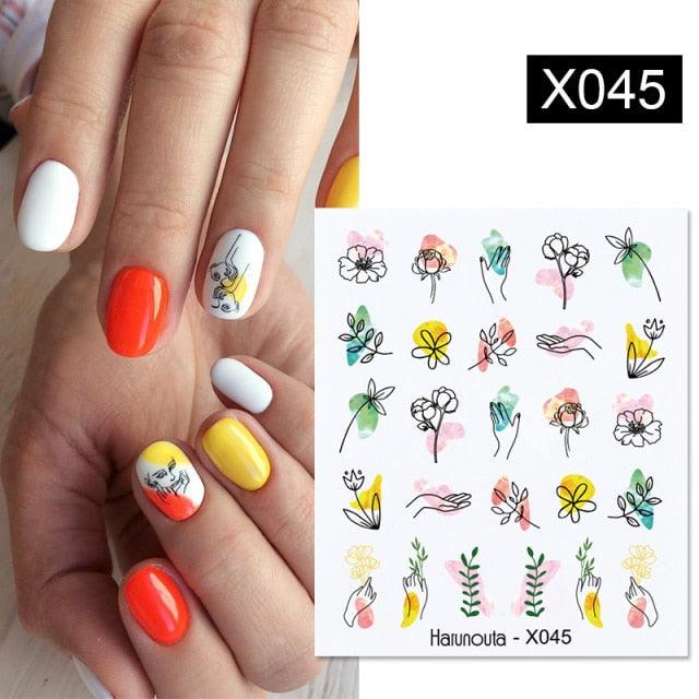 Summer Fruit Water Decals Kiwi Banana Strawberry Flower Alphabet Leaves Nail Art Stickers Wraps Slider Decorations 3D Fruit Nail Art Slices, Summer Fruit Slime Nail Supplies Nail Art Decorations Fruit Flakes Nail Accessories Stevvex