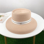 Summer Hat New Female Sun Hat Folding Beach Hat New Women's Ladies Wide Large Brim Floppy Folding Summer Beach Sun Hat Straw Cap Big Brim Elegant White Travel Sun Hat 55-58CM Stevvex