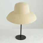 Summer Hat New Female Sun Hat Folding Beach Hat New Women's Ladies Wide Large Brim Floppy Folding Summer Beach Sun Hat Straw Cap Big Brim Elegant White Travel Sun Hat 55-58CM Stevvex
