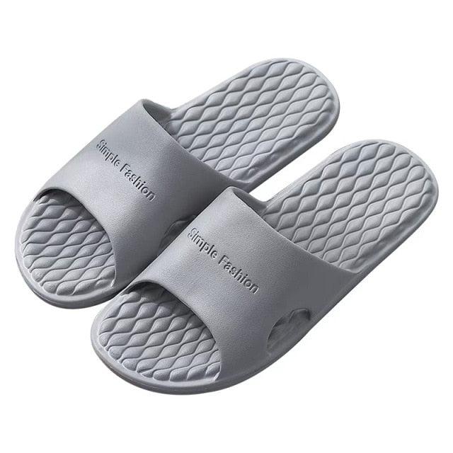 Summer Home Mens Slippers Simple Black White Shoes Non-Slip Bathroom Slides Flip Flops Indoor Women Slippers Soft Slides Slippers For Men Cloud Cushioned Slides Thick Non-Slip Pool Gym House Slipper Stevvex