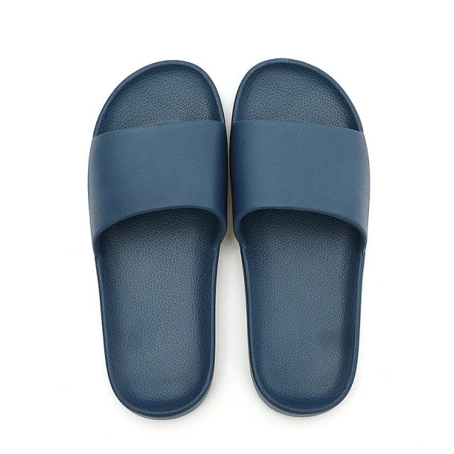 Summer Home Mens Slippers Simple Black White Shoes Non-Slip Bathroom Slides Flip Flops Indoor Women Slippers Soft Slides Slippers For Men Cloud Cushioned Slides Thick Non-Slip Pool Gym House Slipper Stevvex