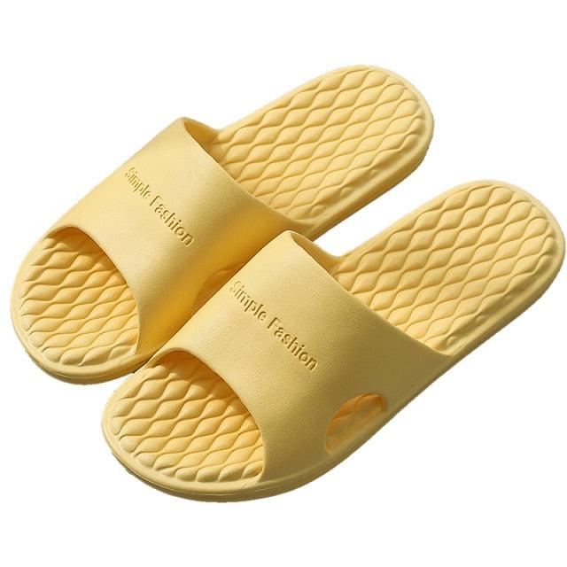 Summer Home Mens Slippers Simple Black White Shoes Non-Slip Bathroom Slides Flip Flops Indoor Women Slippers Soft Slides Slippers For Men Cloud Cushioned Slides Thick Non-Slip Pool Gym House Slipper Stevvex
