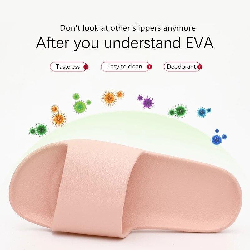 Summer Home Mens Slippers Simple Black White Shoes Non-Slip Bathroom Slides Flip Flops Indoor Women Slippers Soft Slides Slippers For Men Cloud Cushioned Slides Thick Non-Slip Pool Gym House Slipper Stevvex