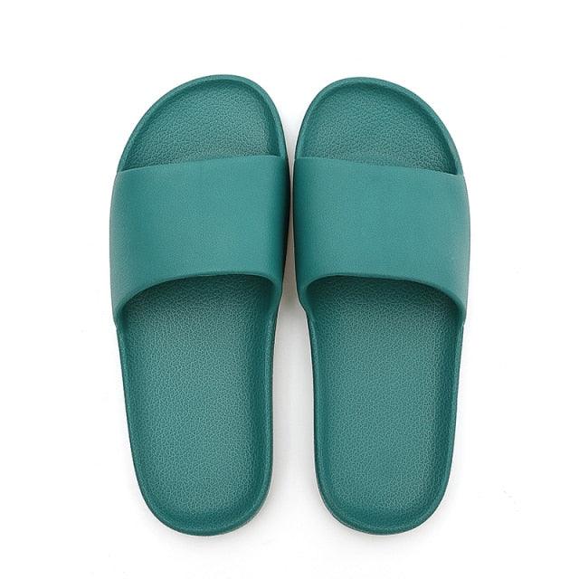 Summer Home Mens Slippers Simple Black White Shoes Non-Slip Bathroom Slides Flip Flops Indoor Women Slippers Soft Slides Slippers For Men Cloud Cushioned Slides Thick Non-Slip Pool Gym House Slipper Stevvex