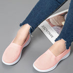 Summer Knitting Sock Women's Sneakers Slip On Shoes Lightweight Flat Women's Sports Breathable Mesh Platform Fashion Casual Slip On Easy Walking Espadrilles Stevvex