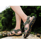 Summer Men's Breathable Sandals Beach Casual Shoes Thick Sole Closed Toe Aqua Shoes Hiking Fishing Summer Closed Toe Walking Sandal For Athletic Outdoor Lightweight Beach Breathable Waterproof Sandals Stevvex