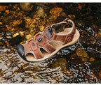 Summer Men's Breathable Sandals Beach Casual Shoes Thick Sole Closed Toe Aqua Shoes Hiking Fishing Summer Closed Toe Walking Sandal For Athletic Outdoor Lightweight Beach Breathable Waterproof Sandals Stevvex