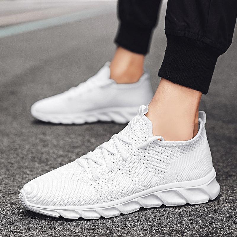 Summer Men's Casual Light Sneaker Outdoor Breathable Mesh Fashion Sports White Popular Style Running Casual Sneakers Couple Walk Sport Running Athletic Non Slip Fashion Sneakers Stevvex