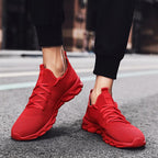 Summer Men's Casual Light Sneaker Outdoor Breathable Mesh Fashion Sports White Popular Style Running Casual Sneakers Couple Walk Sport Running Athletic Non Slip Fashion Sneakers Stevvex