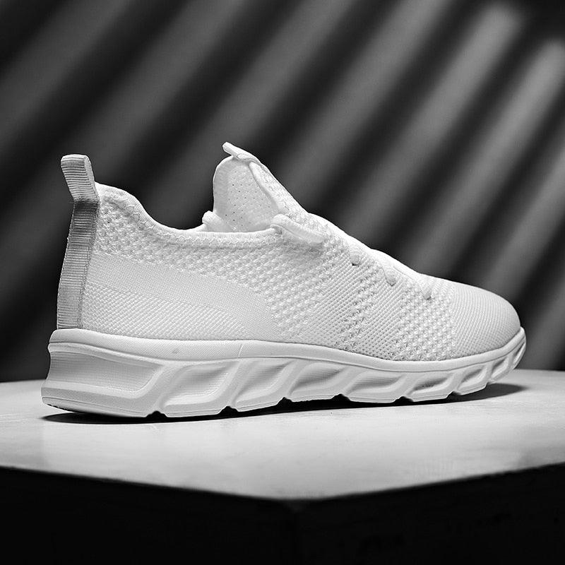 Summer Men's Casual Light Sneaker Outdoor Breathable Mesh Fashion Sports White Popular Style Running Casual Sneakers Couple Walk Sport Running Athletic Non Slip Fashion Sneakers Stevvex