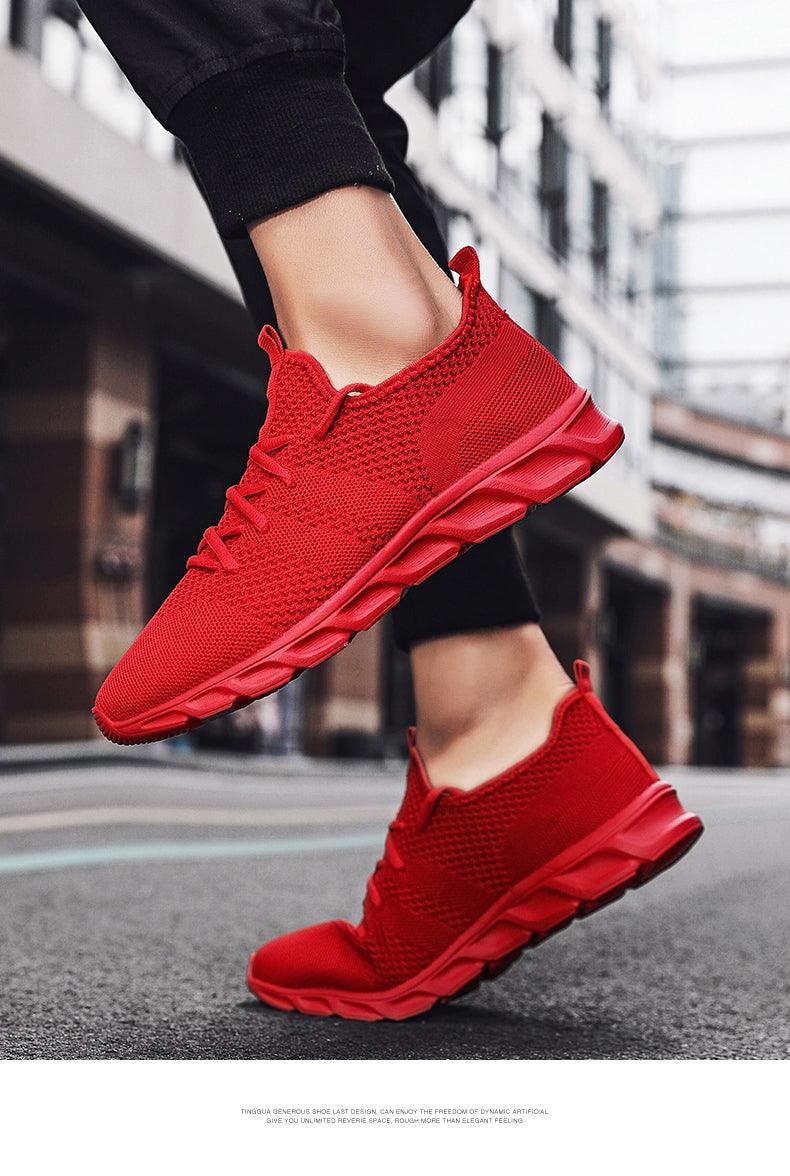 Summer Men's Casual Light Sneaker Outdoor Breathable Mesh Fashion Sports White Popular Style Running Casual Sneakers Couple Walk Sport Running Athletic Non Slip Fashion Sneakers Stevvex