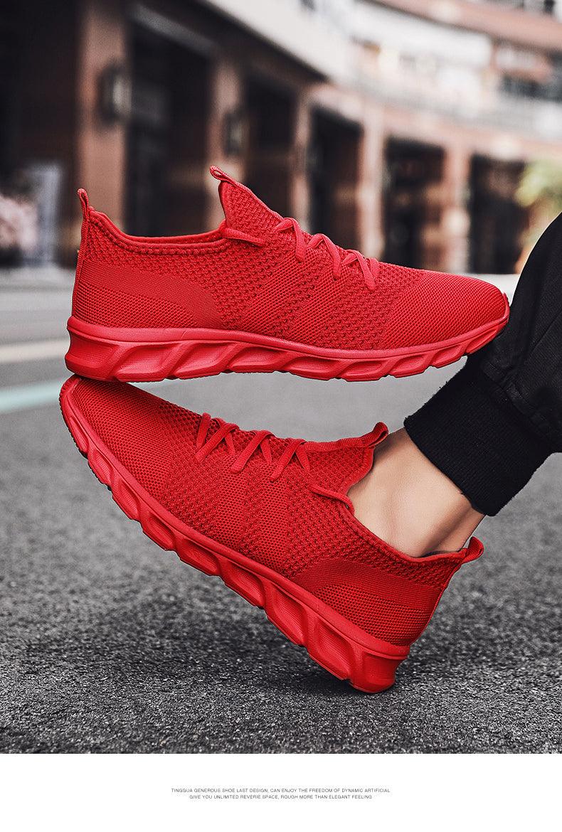 Summer Men's Casual Light Sneaker Outdoor Breathable Mesh Fashion Sports White Popular Style Running Casual Sneakers Couple Walk Sport Running Athletic Non Slip Fashion Sneakers Stevvex