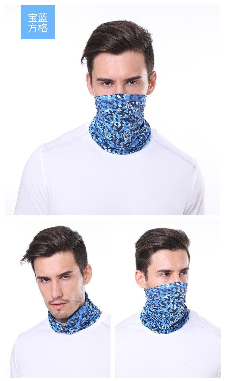 Summer Men Women Camouflage Bandana Half Face Mask Neck Gaiter Cover Face Scarf  Cycling Hunting Fishing Balaclava Scarf Unisex Men Women Bandanas Polyester Breathable Windproof Anti UV Neck Cover Camping Hiking Climbing Face Mask Stevvex