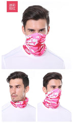 Summer Men Women Camouflage Bandana Half Face Mask Neck Gaiter Cover Face Scarf  Cycling Hunting Fishing Balaclava Scarf Unisex Men Women Bandanas Polyester Breathable Windproof Anti UV Neck Cover Camping Hiking Climbing Face Mask Stevvex