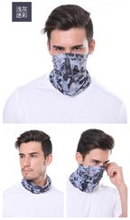 Summer Men Women Camouflage Bandana Half Face Mask Neck Gaiter Cover Face Scarf  Cycling Hunting Fishing Balaclava Scarf Unisex Men Women Bandanas Polyester Breathable Windproof Anti UV Neck Cover Camping Hiking Climbing Face Mask Stevvex