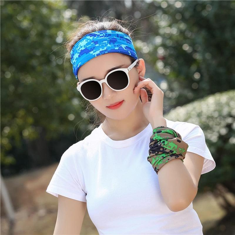 Summer Men Women Camouflage Bandana Half Face Mask Neck Gaiter Cover Face Scarf  Cycling Hunting Fishing Balaclava Scarf Unisex Men Women Bandanas Polyester Breathable Windproof Anti UV Neck Cover Camping Hiking Climbing Face Mask Stevvex