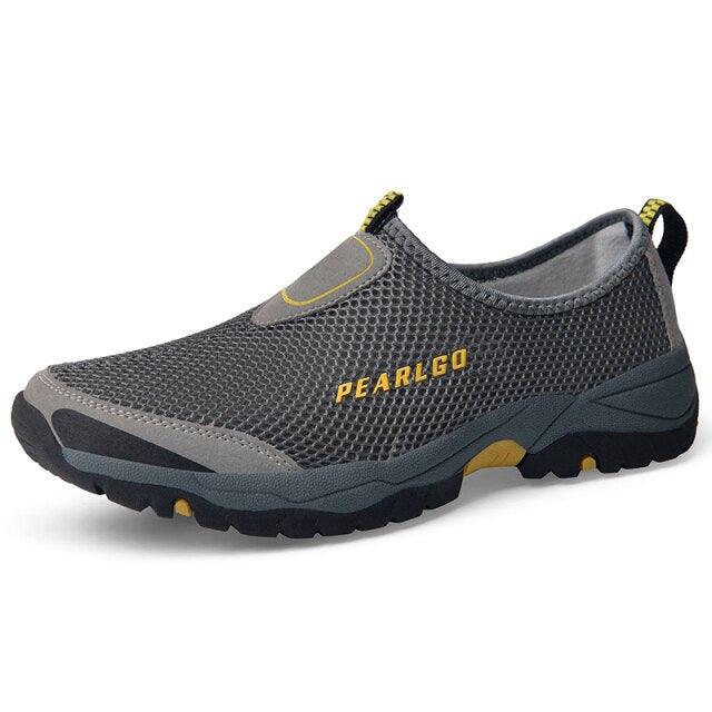 Summer Mesh Beach Men Shoes  Lightweight Breathable Walking Footwear New Slip-On Comfortable Outdoor Walking Footwear Non-Slip Running Climbing Shoes Sneakers Lightweight Breathable Walking Shoes Stevvex