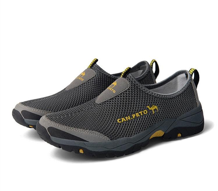 Summer Mesh Beach Men Shoes  Lightweight Breathable Walking Footwear New Slip-On Comfortable Outdoor Walking Footwear Non-Slip Running Climbing Shoes Sneakers Lightweight Breathable Walking Shoes Stevvex