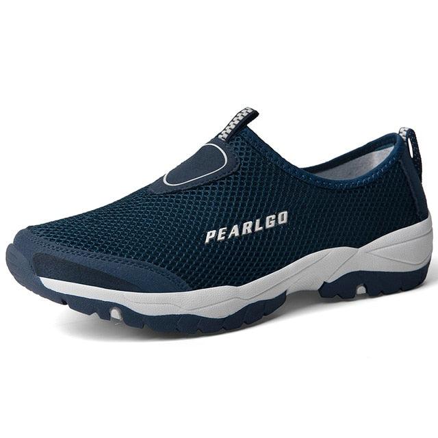 Summer Mesh Beach Men Shoes  Lightweight Breathable Walking Footwear New Slip-On Comfortable Outdoor Walking Footwear Non-Slip Running Climbing Shoes Sneakers Lightweight Breathable Walking Shoes Stevvex