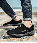 Summer Mesh Beach Men Shoes  Lightweight Breathable Walking Footwear New Slip-On Comfortable Outdoor Walking Footwear Non-Slip Running Climbing Shoes Sneakers Lightweight Breathable Walking Shoes Stevvex