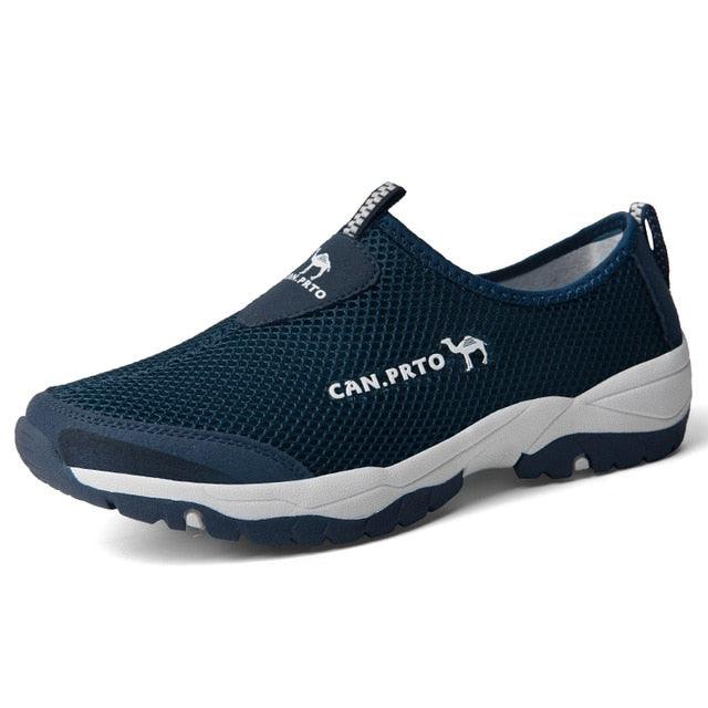 Summer Mesh Beach Men Shoes  Lightweight Breathable Walking Footwear New Slip-On Comfortable Outdoor Walking Footwear Non-Slip Running Climbing Shoes Sneakers Lightweight Breathable Walking Shoes Stevvex